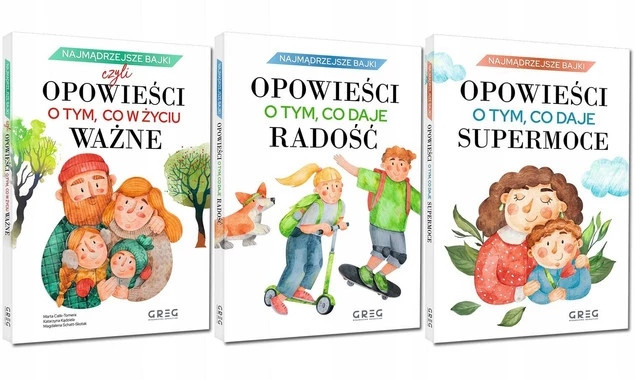 PAKIET Opowieści o Tym Co w Życiu Ważne + Radość + Supermoce Greg