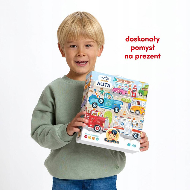 CzuCzu Moto puzzle Auta 40 elementów 3+, 4+