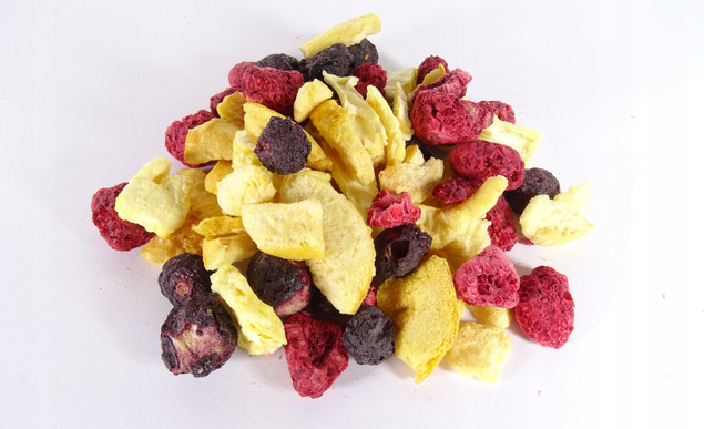 OtoLandia Tęczowy Ogród Borówka, morela, ananas i malina liofilizowane w kawałkach 20 g