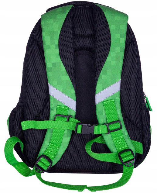 Plecak Szkolny Wielokomorowy MINECRAFT 20l Czarny Zielony Astra