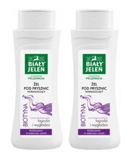 2x BIAŁY JELEŃ Żel Pod Prysznic BIOTYNA Ogranicza Złuszczanie 300ml