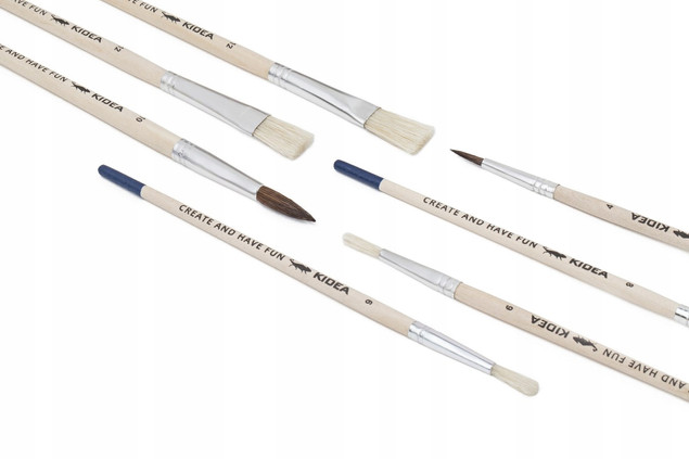 Pędzle szkolne 6szt Kidea DERFORM