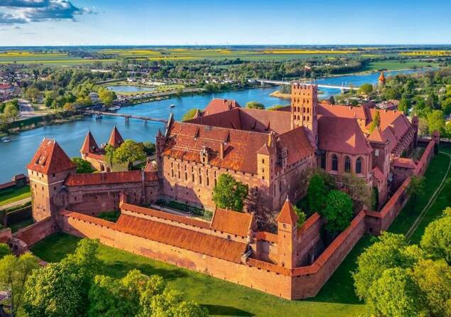 Puzzle 500 Układanka Polska MALBORK Zamek Widok Krajobraz 9+ Castorland