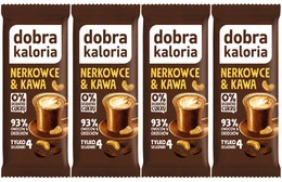 4x DOBRA KALORIA Zdrowy Baton Orzech Nerkowca i Kawa Błonnik Bez Cukru