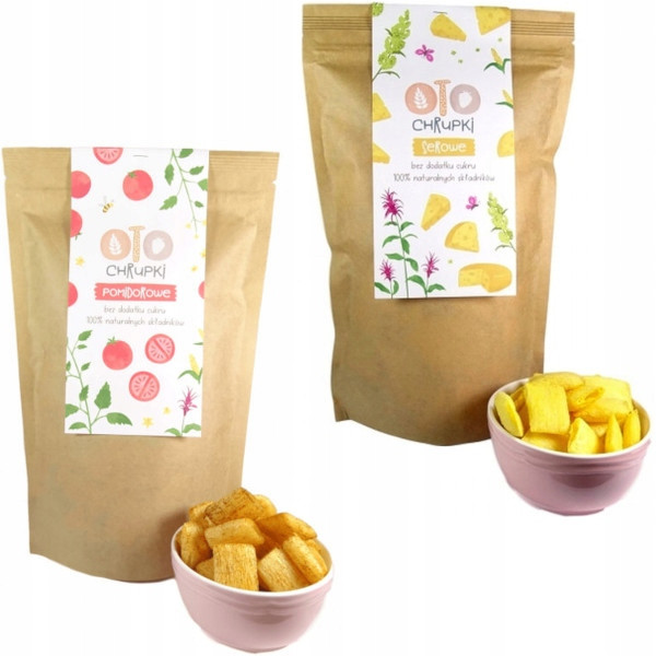 OTO Chrupki Naturalne SEROWE i POMIDOROWE Dla Dzieci 80g Otolandia 2PAK
