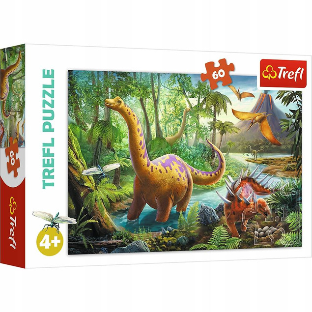 PUZZLE 60 UKŁADANKA ZWIERZĘTA DINOZAURY TREFL 4+