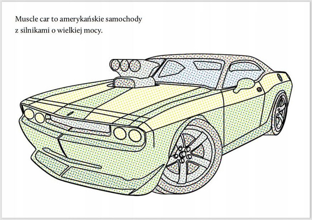 Wyczaruj samochody wyścigowe. Malowanki wodne