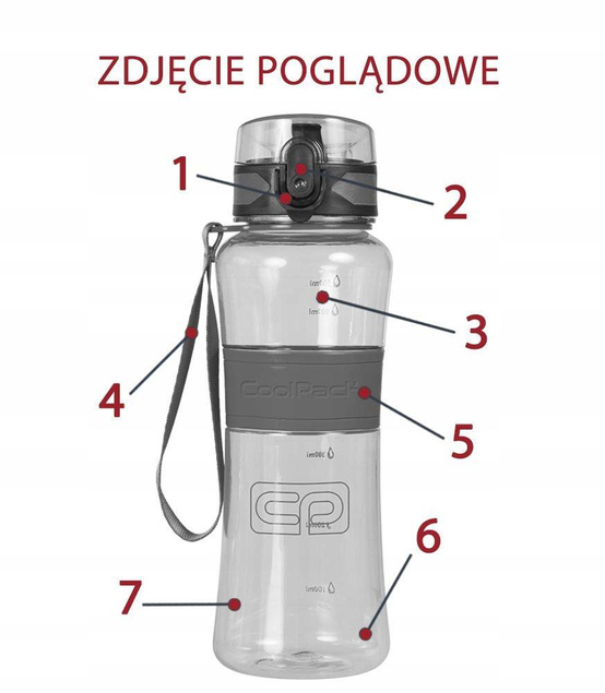 Bidon Szkolny Butelka Na Wodę Bieganie Rower 550ml Tritanum Violet CoolPack