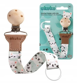 AKUKU Tasiemka ZAWIESZKA Do Smoczka Uniwersalna KOTKI A0582