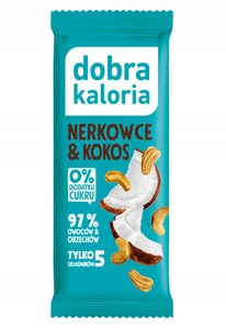 Baton owocowy, kokos i orzech 35 g | Dobra Kaloria 
