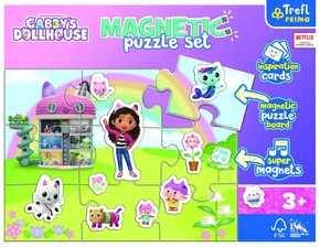 Puzzle 9 Układanka MAGNETYCZNE Poznaj Świat Gabi KOCI DOMEK GABI 3+ Trefl