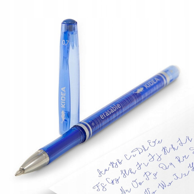 12x DŁUGOPIS WYMAZYWALNY NIEBIESKI 0,7 mm KIDEA