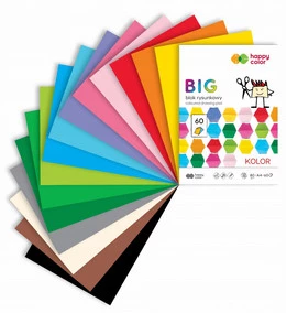 Blok Rysunkowy A4 KOLOROWY 60 Kartek Happy Color