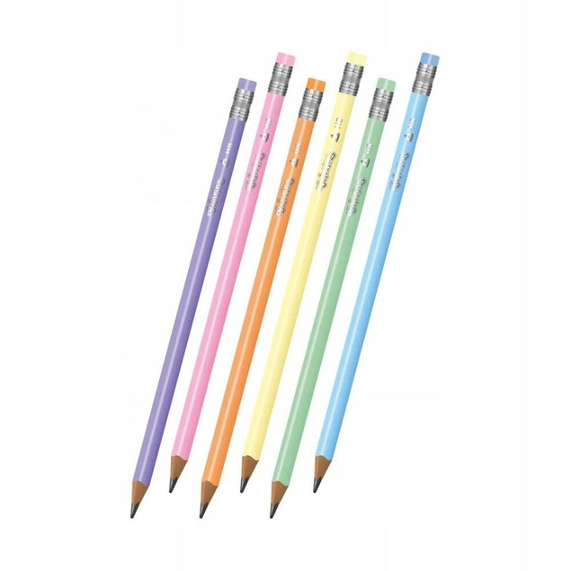Colorino Ołówek z gumką Pastel mix kolorów