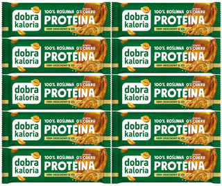 10x Baton Proteinowy KREM ORZECHOWY Bez Cukru 24% Białka Dobra Kaloria