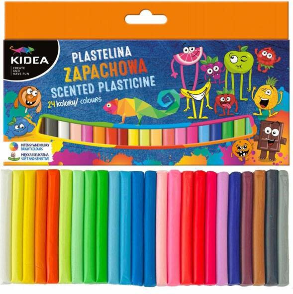 Plastelina Kidea zapachowa 24 kolory Derform