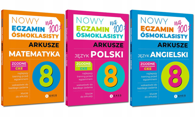 3x EGZAMIN ÓSMOKLASISTY ARKUSZE MATEMATYKA POLSKI