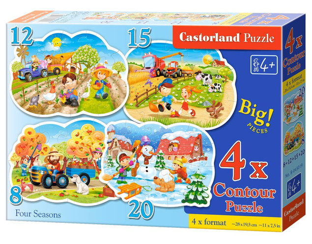 Castorland puzzle 4w1 Cztery Pory Roku
