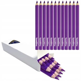 Kredki Trójkątne Grube FIOLETOWE op. 12 Sztuk Bambino