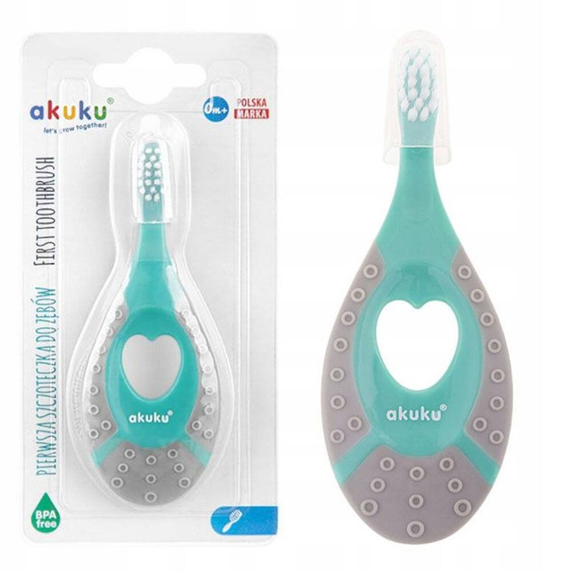 AKUKU SZCZOTECZKA DO ZĘBÓW DZIECI SILIKON A0157