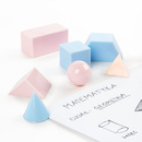 KIDEA Modele 3D Figur Brył Geometrycznych A PASTEL Zestaw Szkolny 8 Modeli