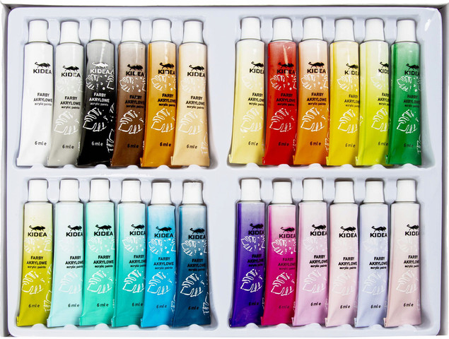 Farby akrylowe 24 kolory Kidea