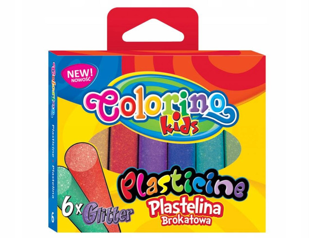 Plastelina 6 kol. Brokat Colorino Kids