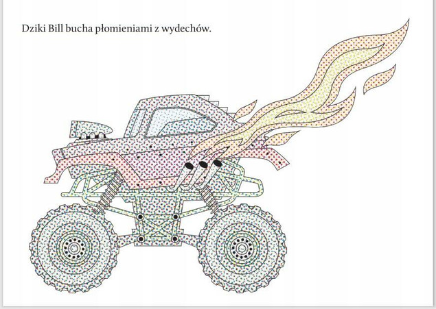 Malowanki wodne. Wyczaruj monster trucki