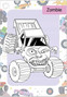 Kolorowanka z tatuażami. Monster trucki