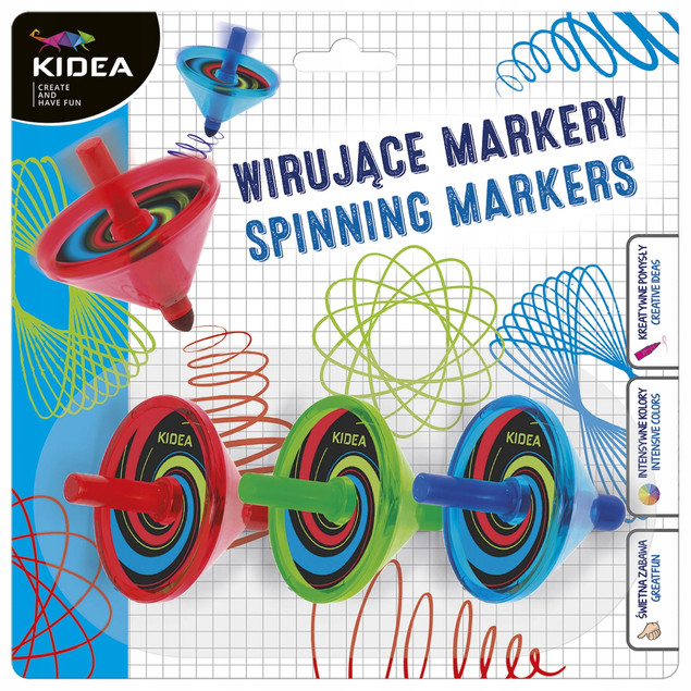 Wirujące markery 3 szt. KIDEA