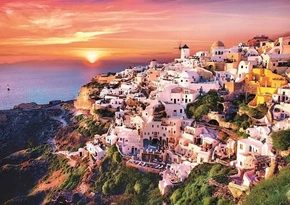 PUZZLE 1000 MIASTO KRAJOBRAZ WYSPA SANTORINI TREFL