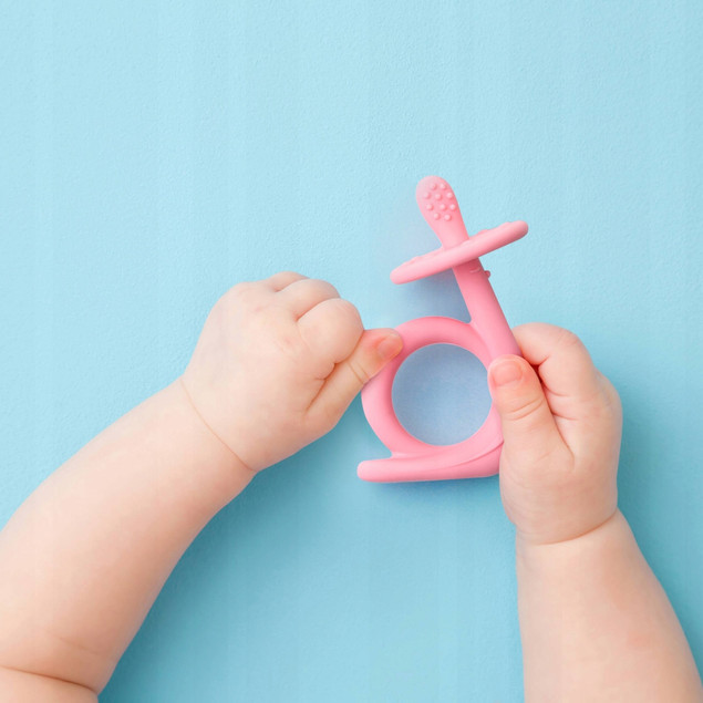 Gryzak silikonowy, pink ŚLIMAK Akuku