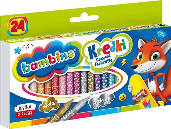 KREDKI ŚWIECOWE GLINKA KAOLINOWA 24K BAMBINO