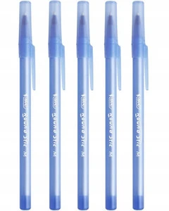 BIC Długopis Round Stick Szkolny Biurowy 1,0 mm NIEBIESKI x5
