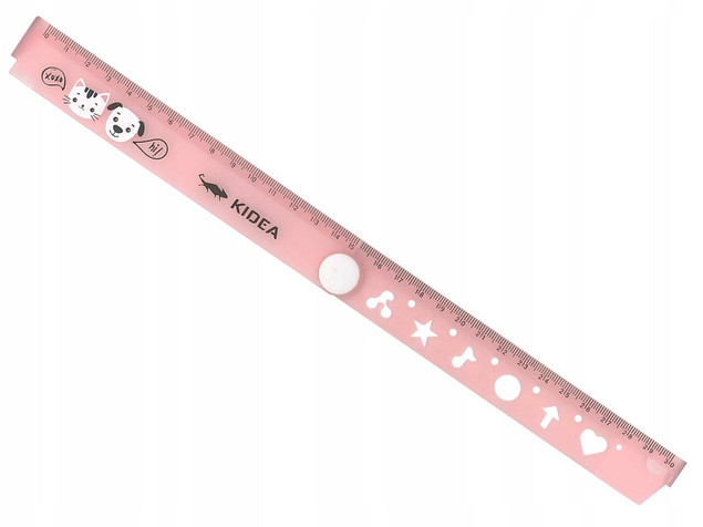 LINIJKA SKŁADANA 30CM Z SZABLONAMI MIX KIDEA 97418