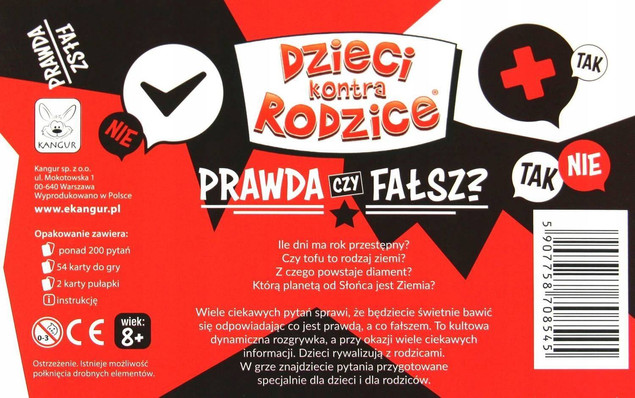 Dzieci kontra Rodzice. Prawda czy Fałsz?