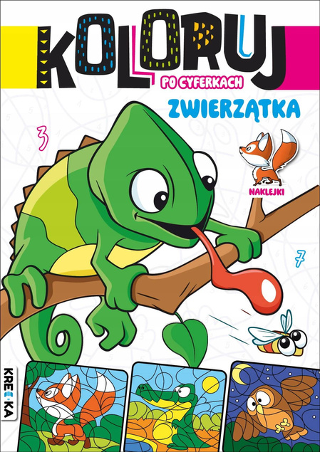 Kolorowanka Koloruj Po Cyferkach ZWIERZĄTKA Malowanka Books&Fun