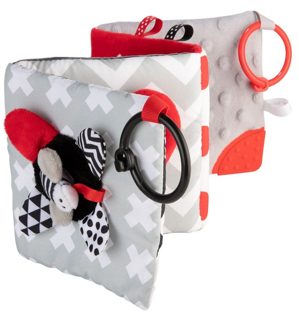 Canpol babies pluszowa kontrastowa książeczka edukacyjna SENSORY TOYS