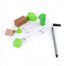 KIDEA Modele 3D Figur Brył Geometrycznych B PIXELE Zestaw Szkolny 8 Modeli