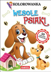 Kolorowanka Wesołe Psiaki Pieski + Naklejki Brokatowe Martel