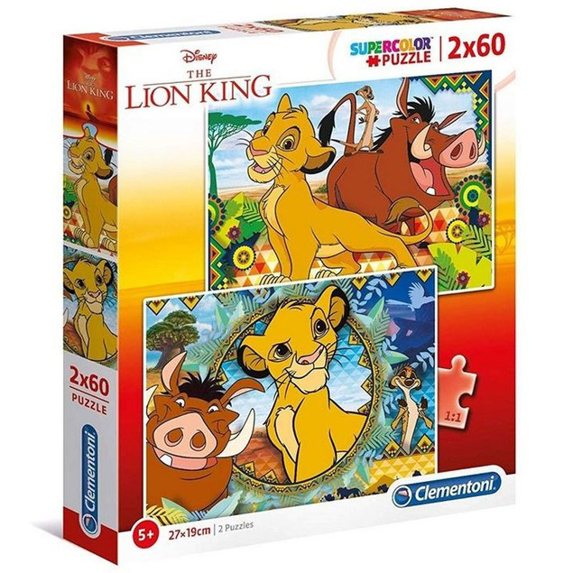 Puzzle Supercolor  2 x 60 Król Lew Clementoni 21604