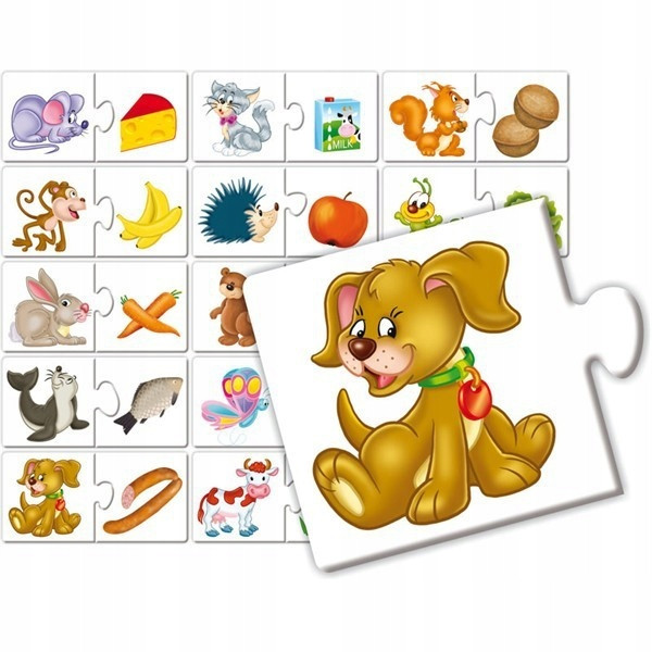 Układanka Zwierzaki i Ich Przysmaki Adamigo