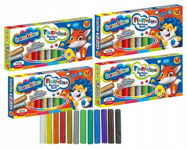 Plastelina 12kol Bambino p10 MAJEWSKI/cena za 1szt.