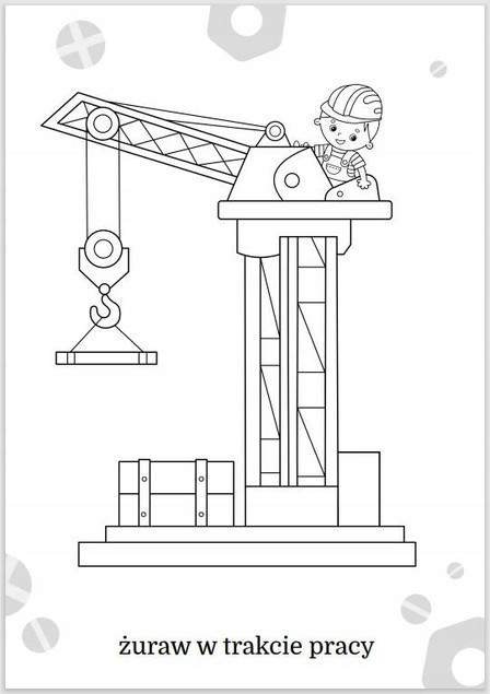 Maluszkowe malowanie. Maszyny budowlane