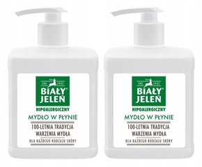 2x Mydło W Płynie Biały Jeleń 500 ml Hipoalergiczne Naturalne Dozownik