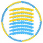 HHP022 YELLOW-BLUE HULA HOP 1,45KG 110CM HMS