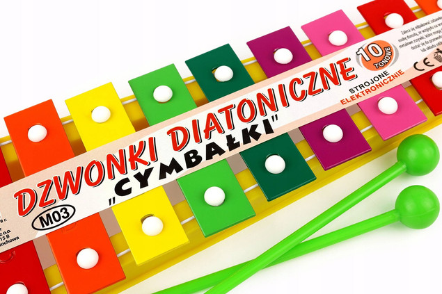 CYMBAŁKI DZWONKI DIATONICZNE 10 TONOWE DLA DZIECI