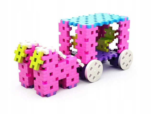 Meli Basic Constructor Pink - klocki konstrukcyjne 400 elementów