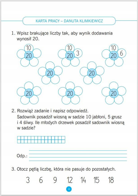 Matematyka Karty pracy do ćwiczeń w domu w szkole