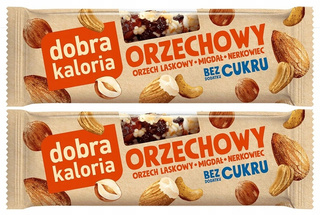 2x Zdrowy Orzechowy Baton Śniadaniowy MIGDAŁ NERKOWIEC ORZECH Dobra Kaloria